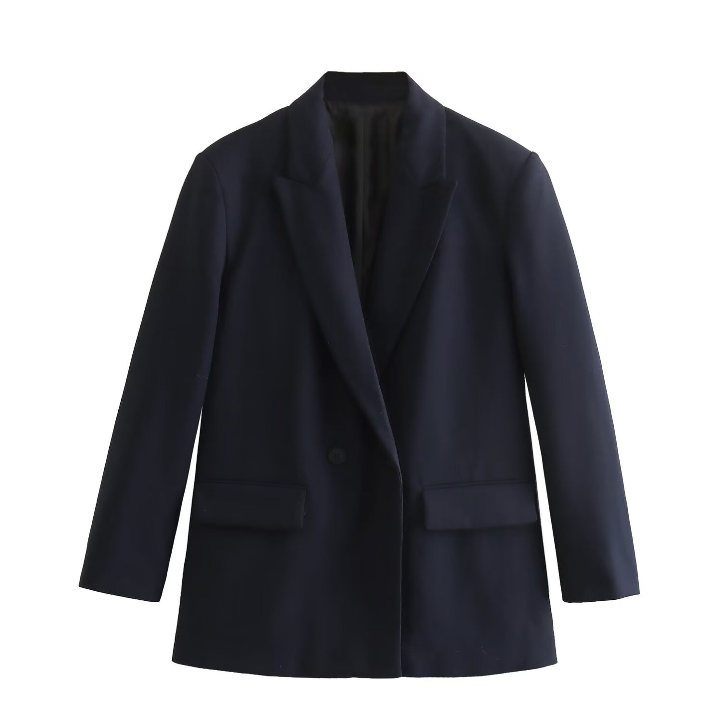 Women's new fashion loose double breasted lapel suit jacket