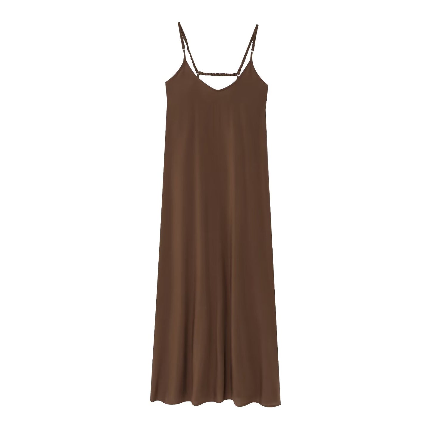 Women's new fashion loose draped sleeveless suspender MIDI dress