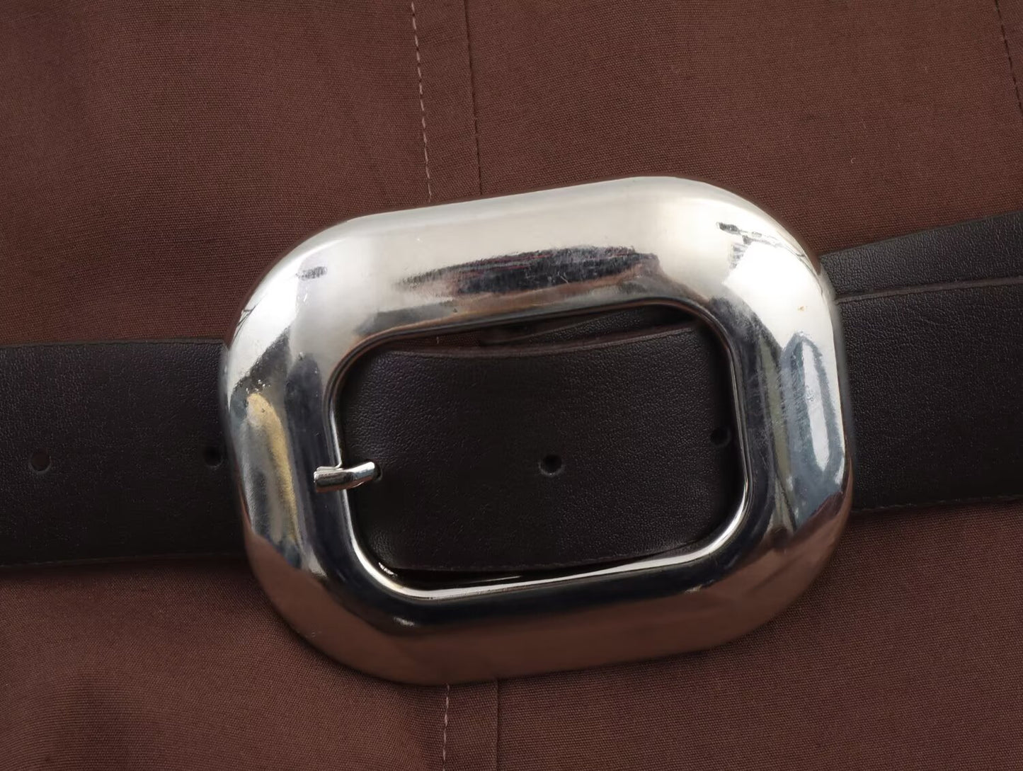 Women's Fashion With Belt Sleeveless Wide Shoulder Strap Midi Dress