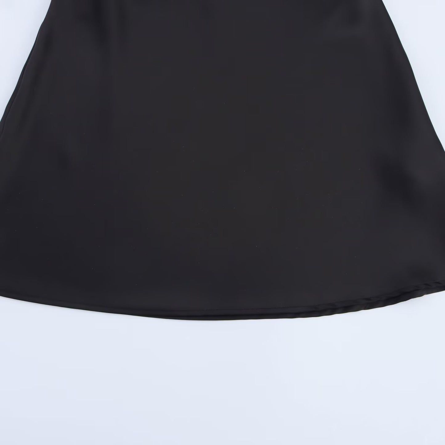 Women's 2025 new fashion sleeveless satin texture hanging neck mini dress