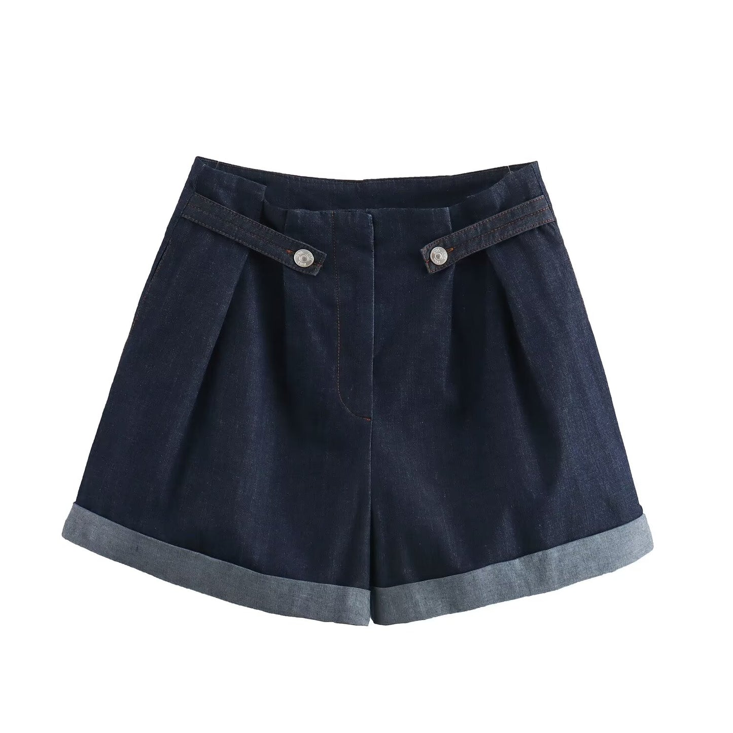 Women's new fashion pleated design high waisted paper bag style Shorts Skirts