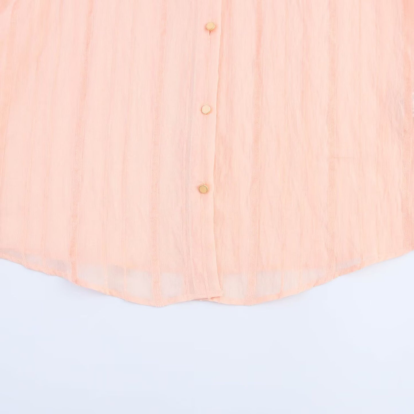 Women's new fashion loose single breasted casual striped shirt