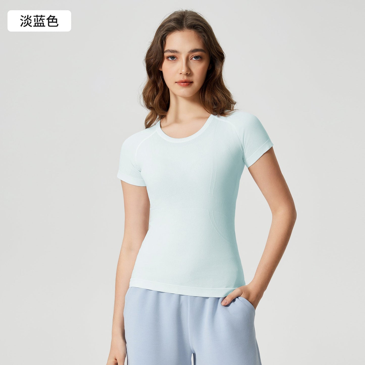 Ladies New T-shirt Running Fitness Shirt Slim Breathable Yoga Short Sleeve