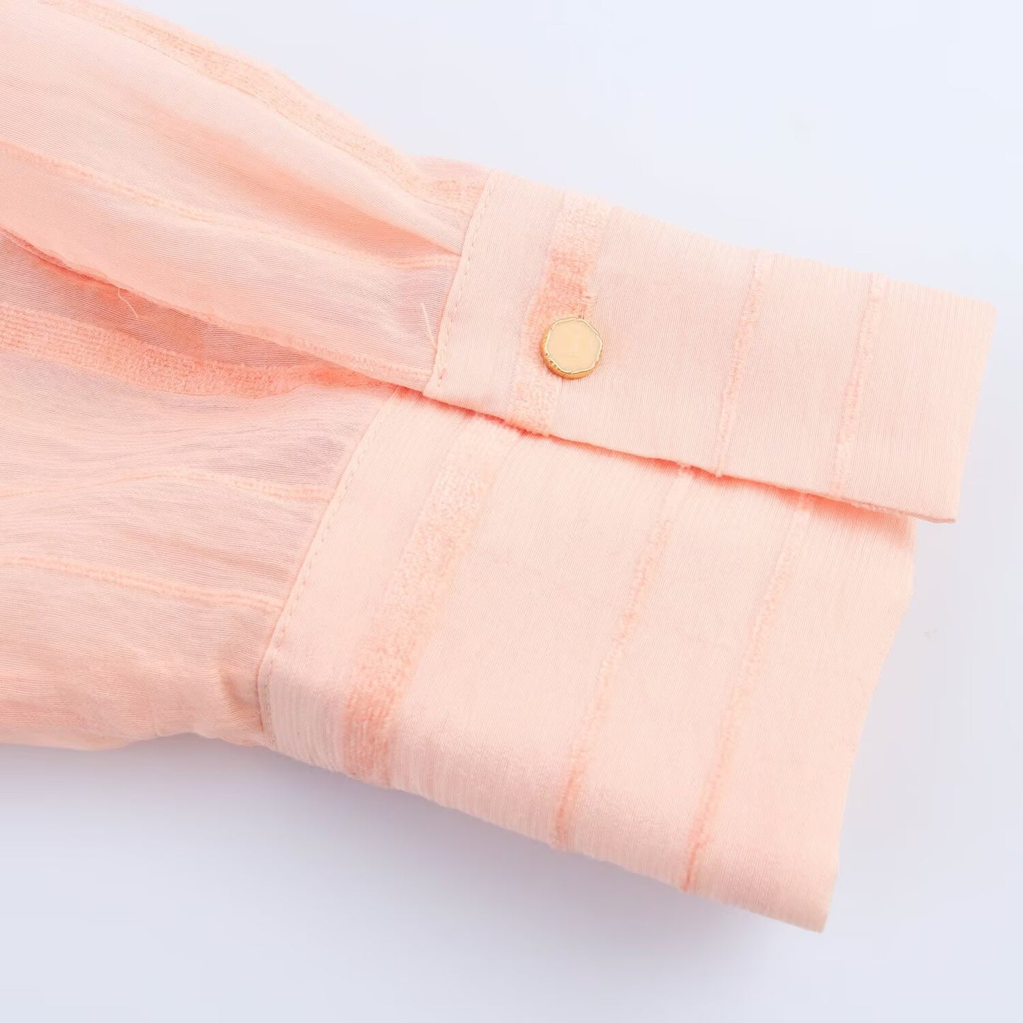 Women's new fashion loose single breasted casual striped shirt