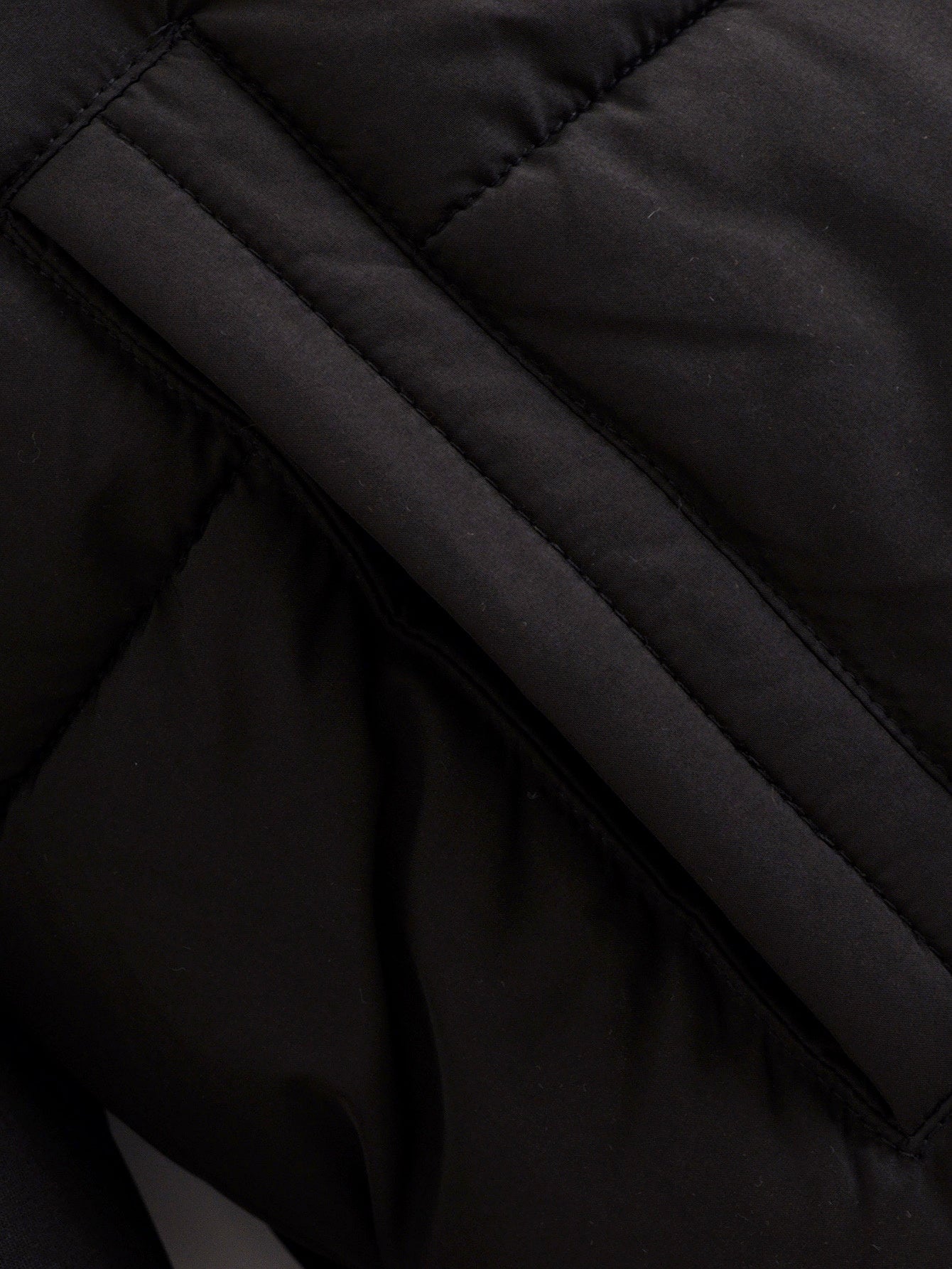 Women's Winter New Black Lightweight Hooded Splicing Coat