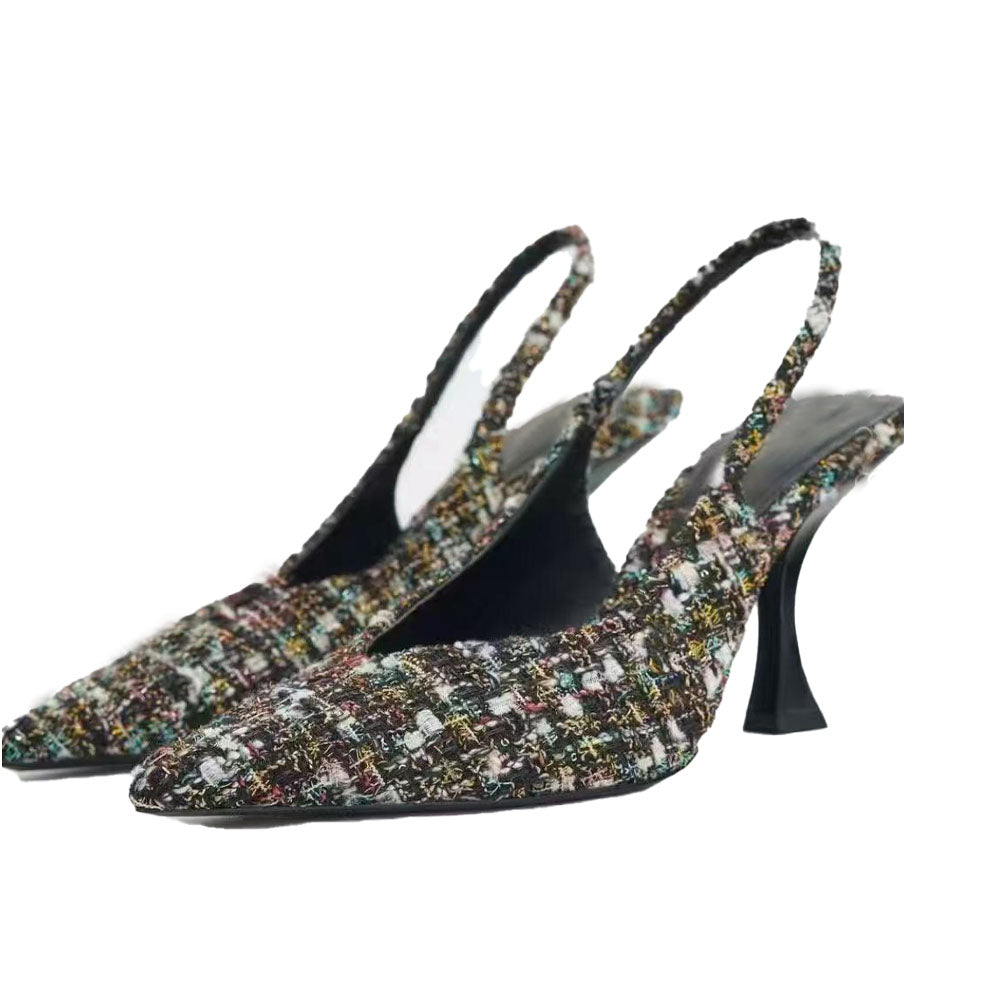 Women's 2025 new Joker pointy design heel-exposed stiletto heels.