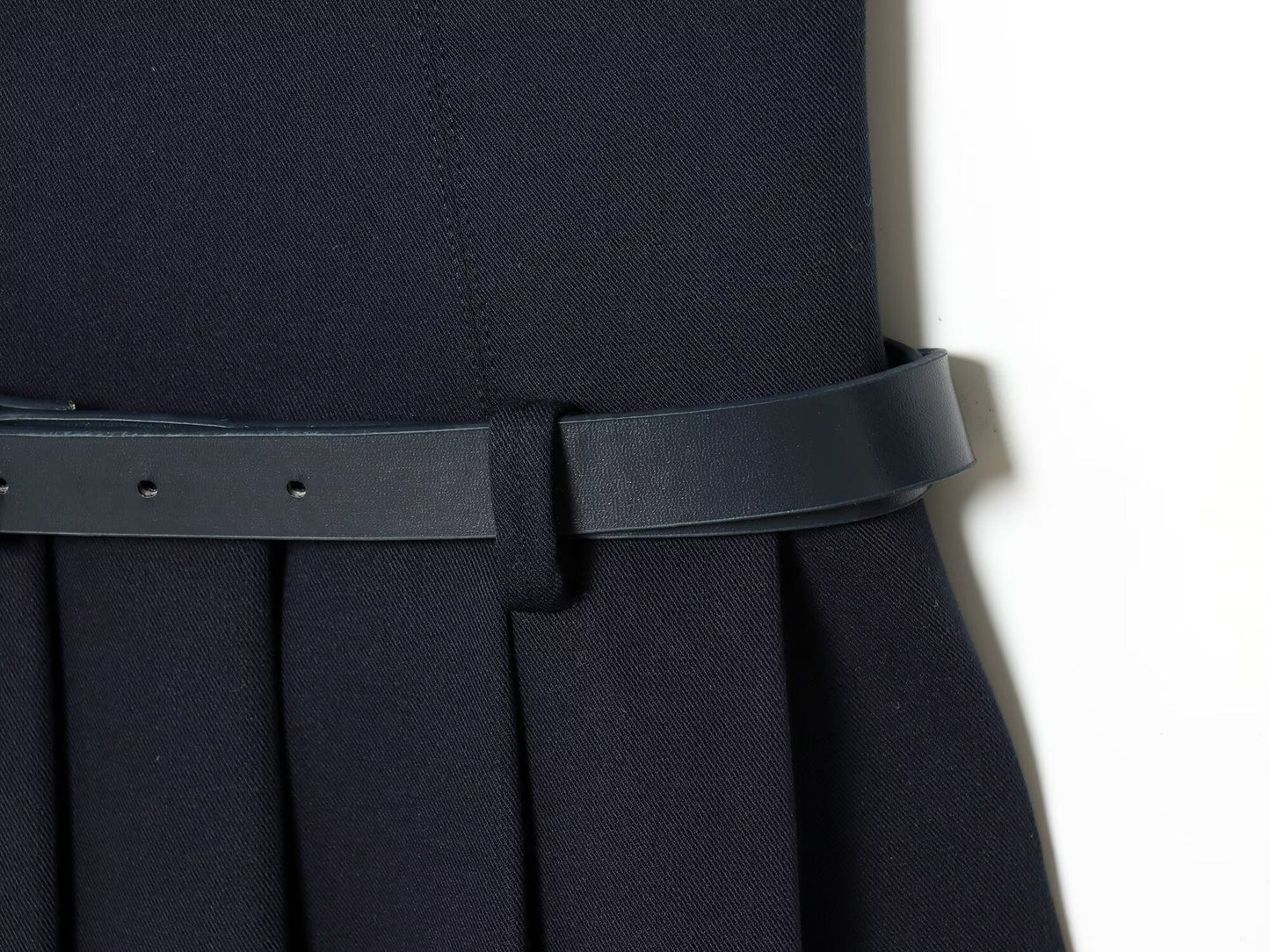 Women's with Belt low waist pleated Blazer dress