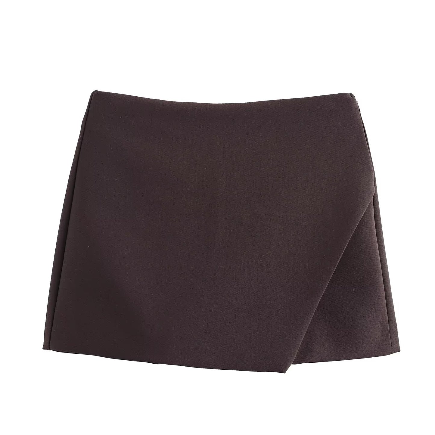 Ladies' Summer New Fashion Solid Slim High Waist Asymmetric Shorts Skirts