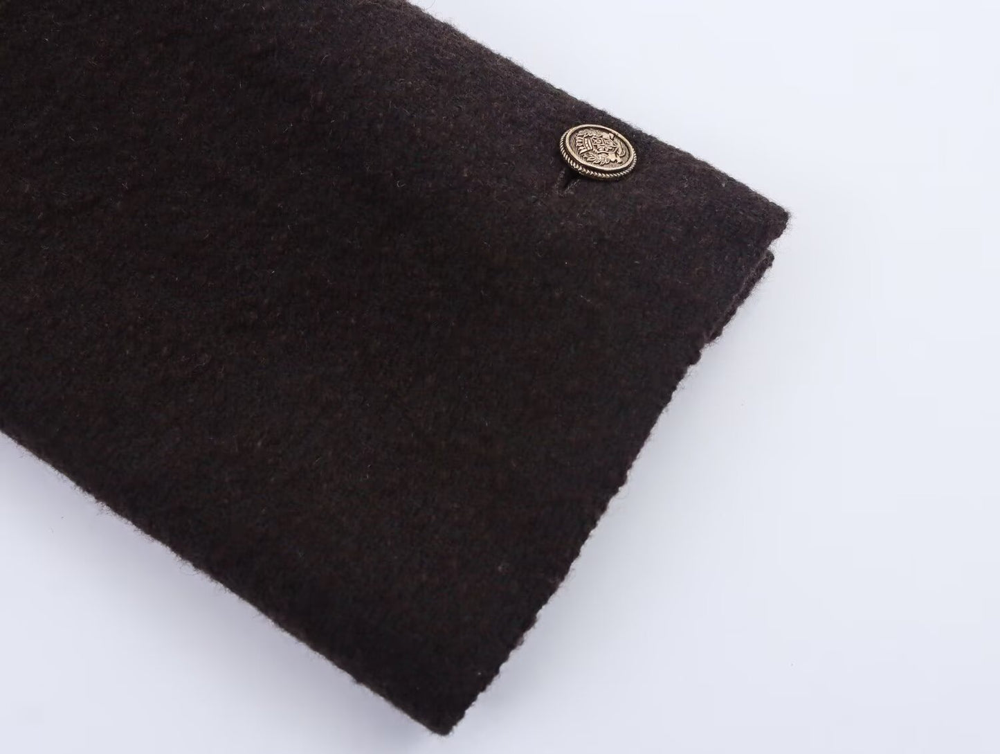 Women's autumn fashion short O Neck Button-up woolen coat