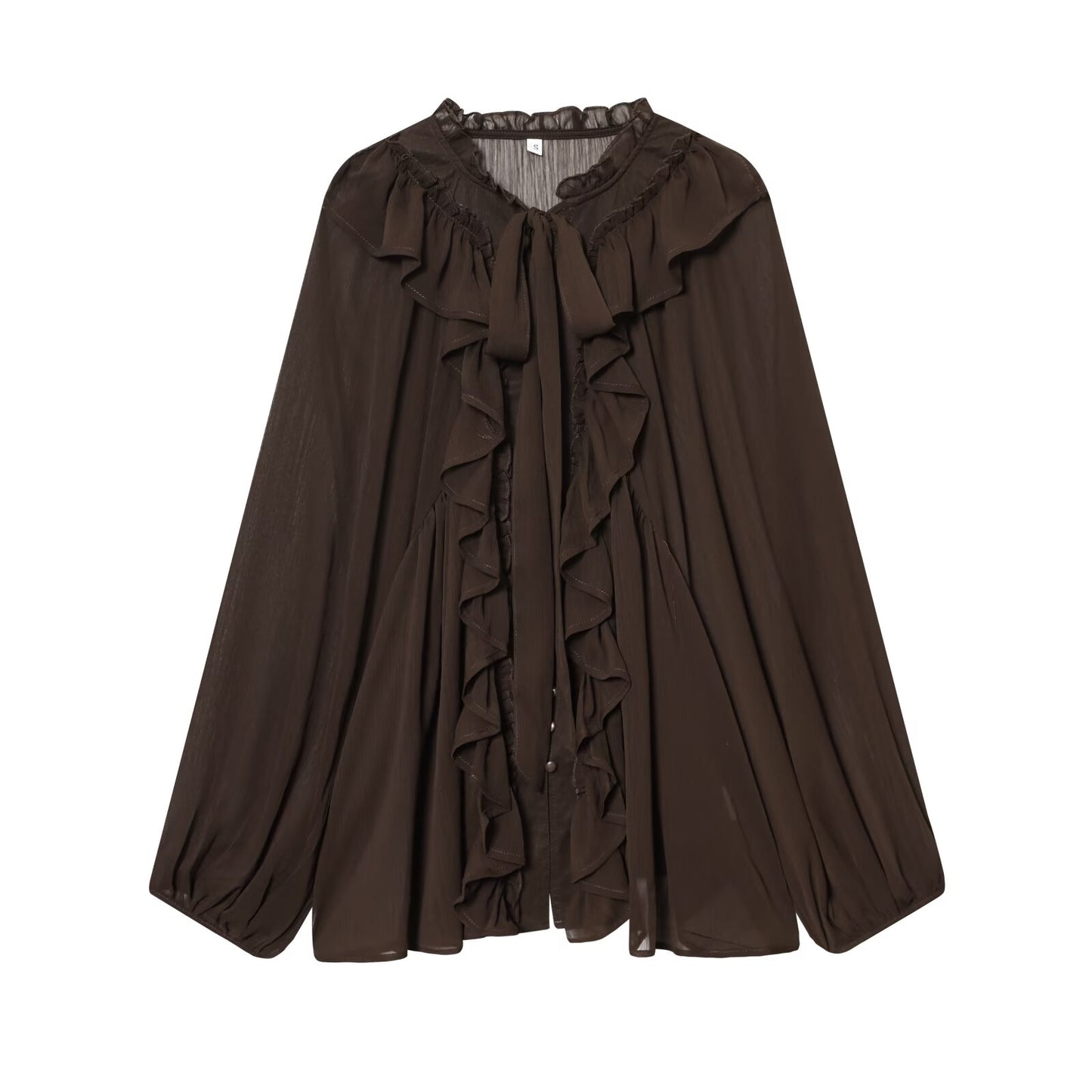 Women's new fashion layered decoration loose draped shirt
