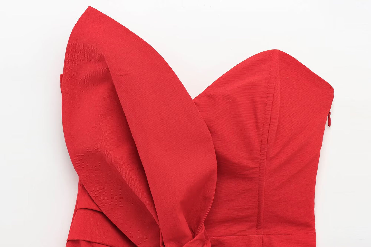 Women's new fashion bow decoration slim backless strapless mini dress