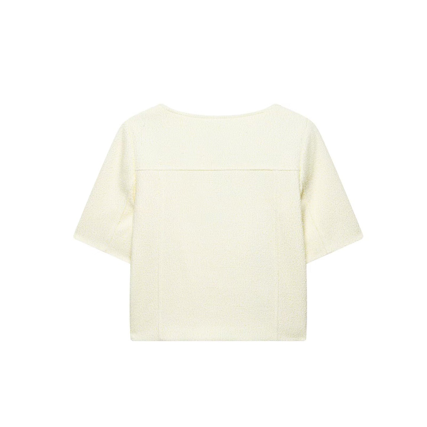 suit Women's 2 pieces short sleeved double breasted textured suit coat+shorts suit