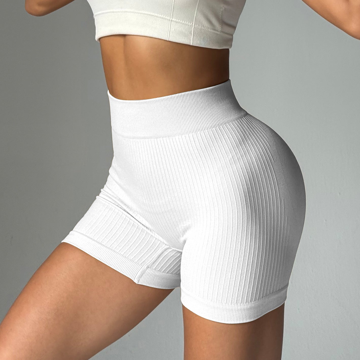 Women's New Fashion Joker Sports Bra Yoga Pants Long-sleeved Jacket Short-sleeved Tight Training Vest Six-piece Yoga Clothes.