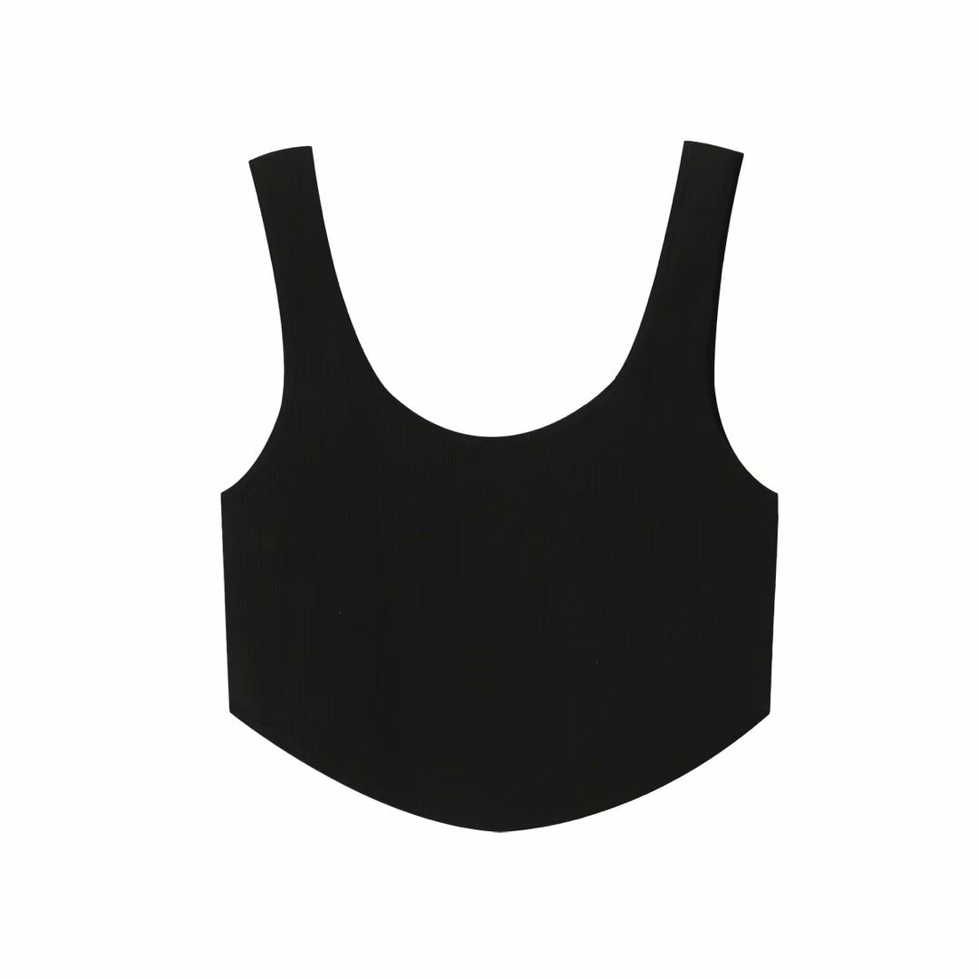 Women's sleeveless casual T-shirt tops in the summer of 2025