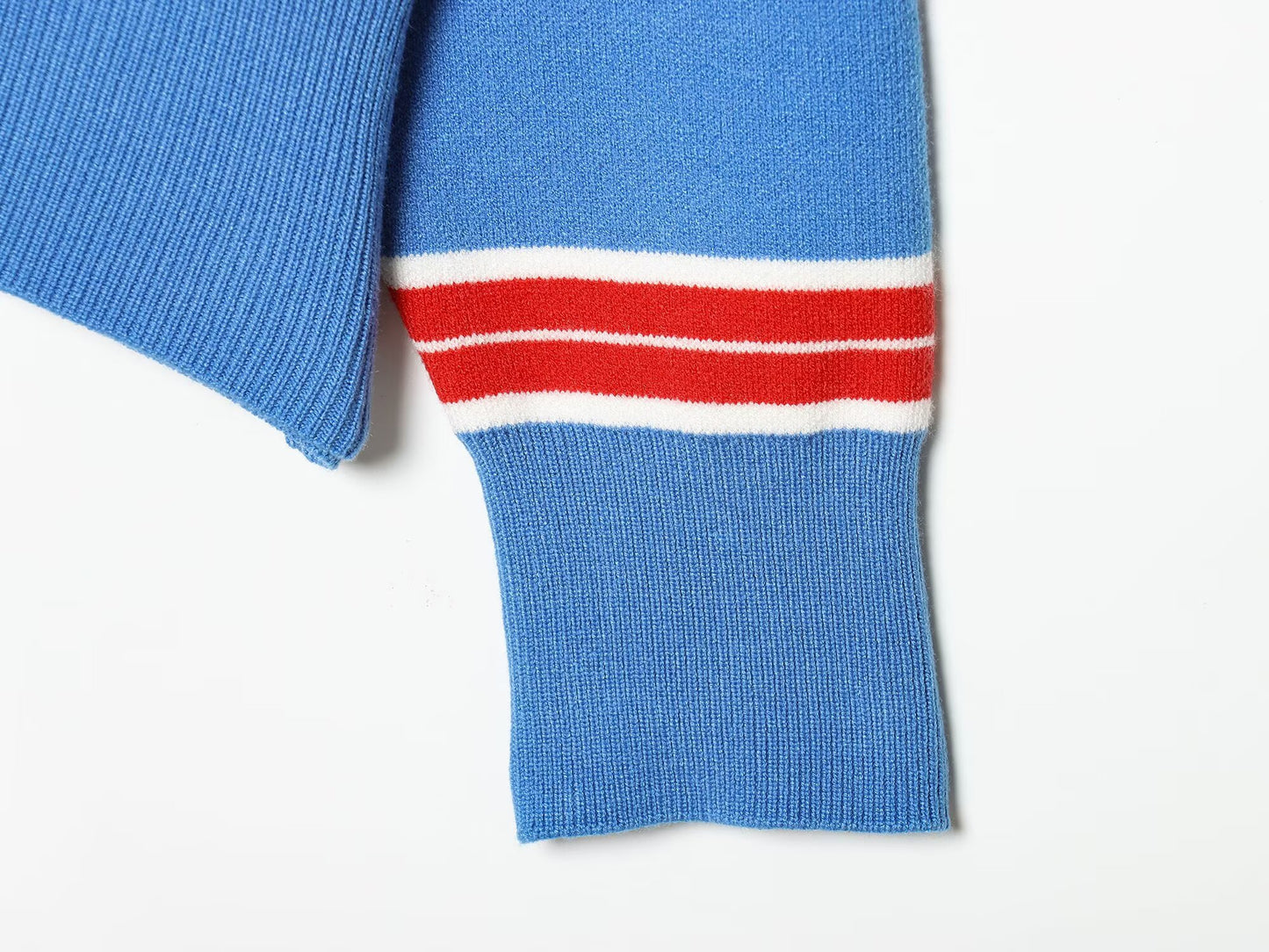 Women's casual striped knitted polo shirt