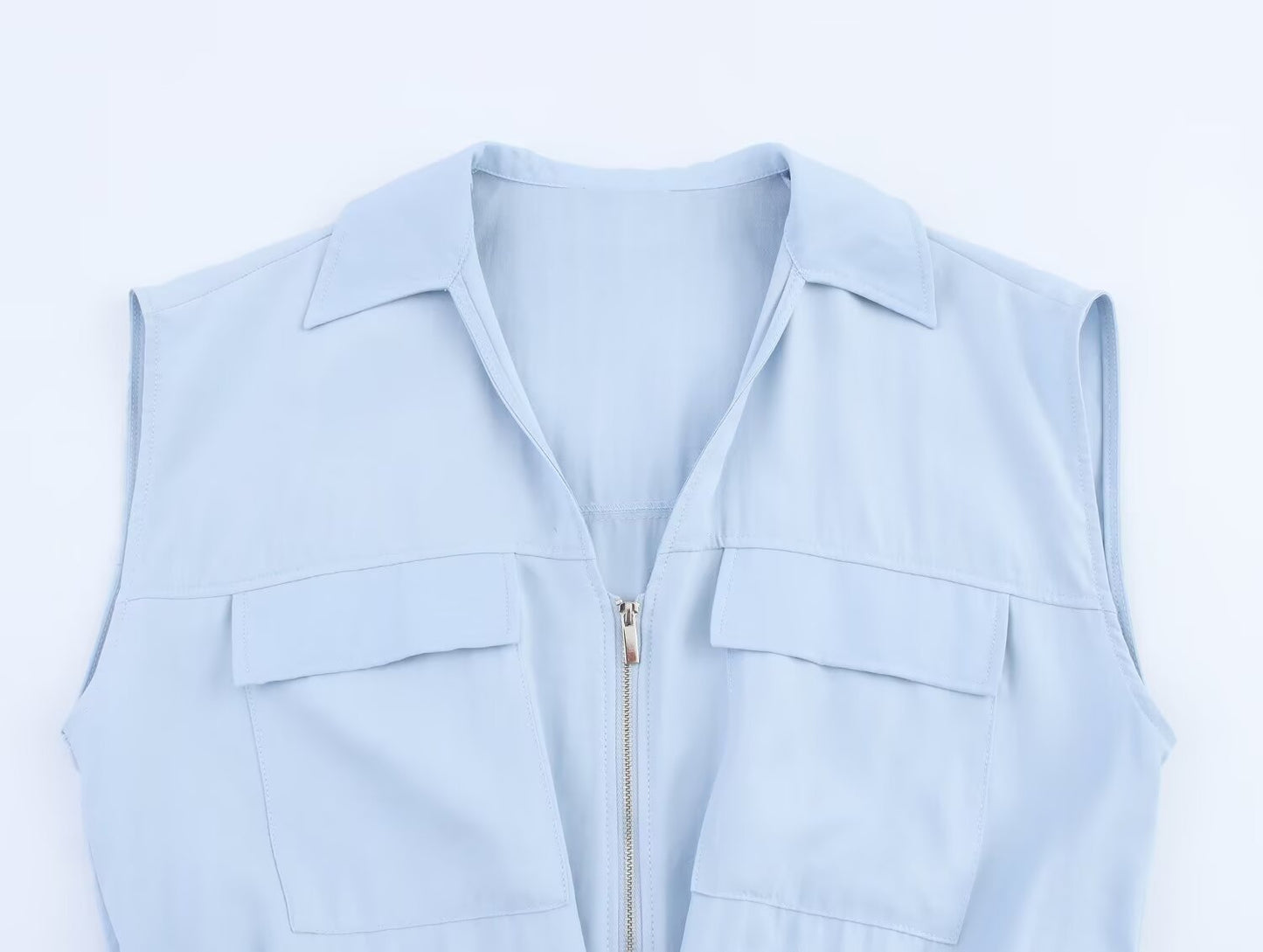 set woman 2 pieces New Fashion sleeveless V-neck unisex style top+Pants suit