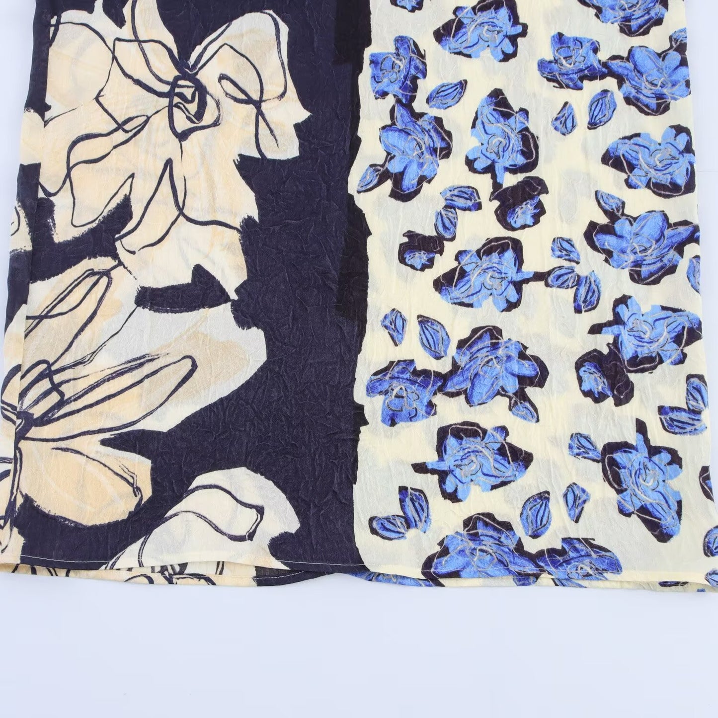 Women's Summer Fashion Casual Satin Texture Printed Midi Skirt