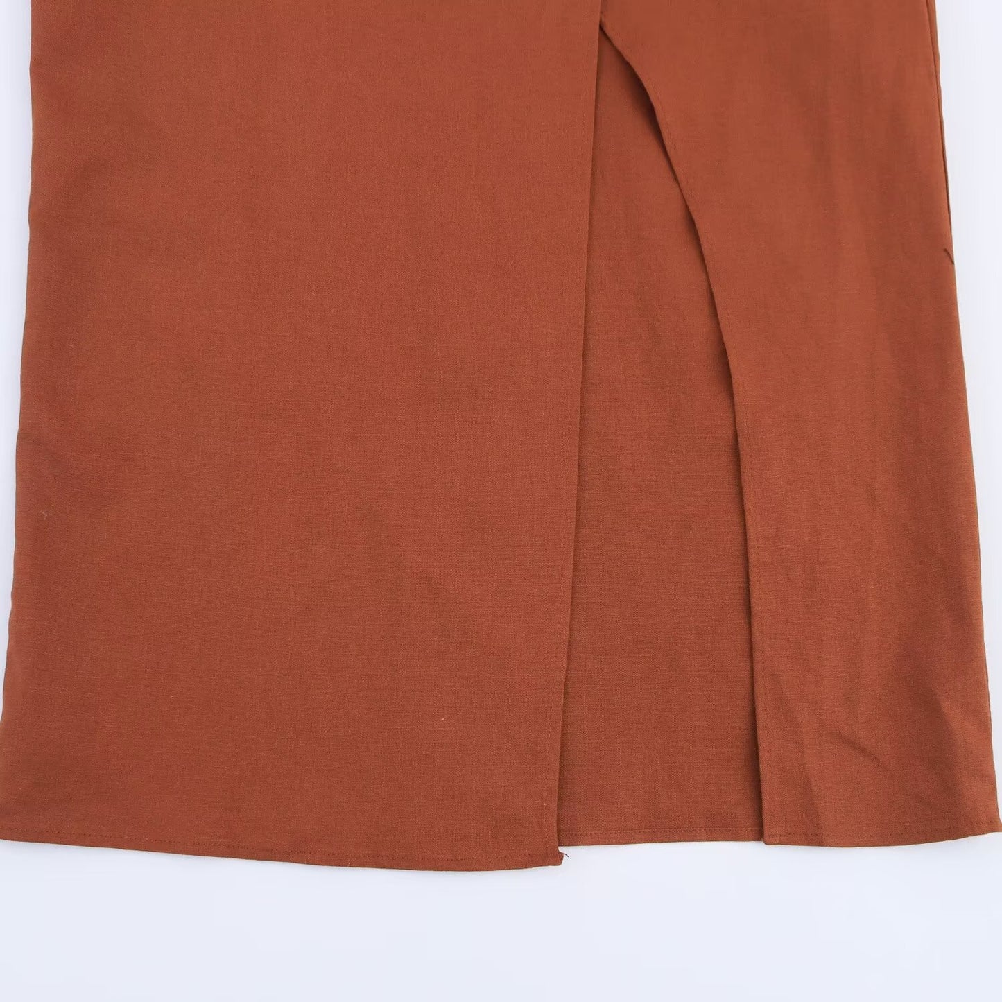 Women's 2025 new Fashion linen blend hanging neck Midi dress retro sleeveless women's dress