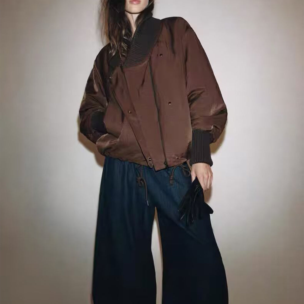 Women's new loose ribbed cotton jacket Coat