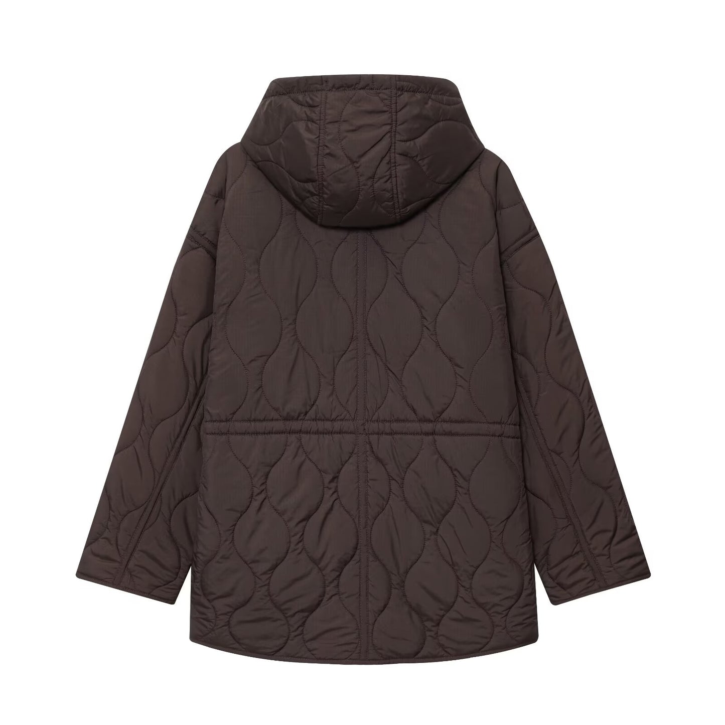 Women's new fashion loose warm hooded quilted cotton Coat