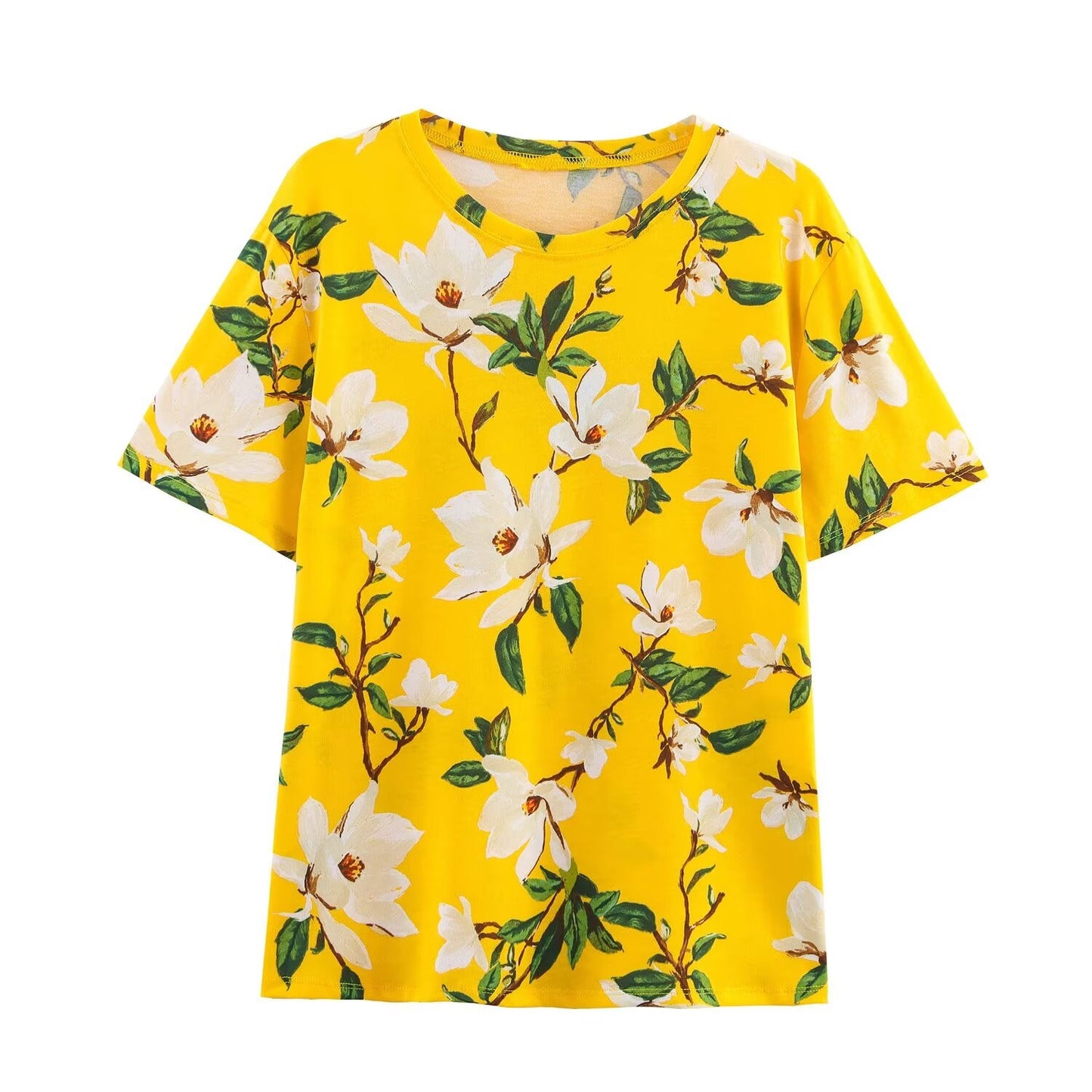 Summer 2025 short-sleeved printed T-shirts for women's casual loose T-shirts