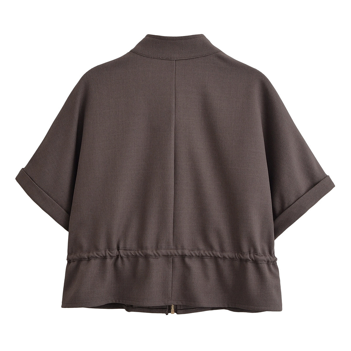 Women's new fashion Drawstring decoration casual short sleeved zipper shirt+Pants Women's suit