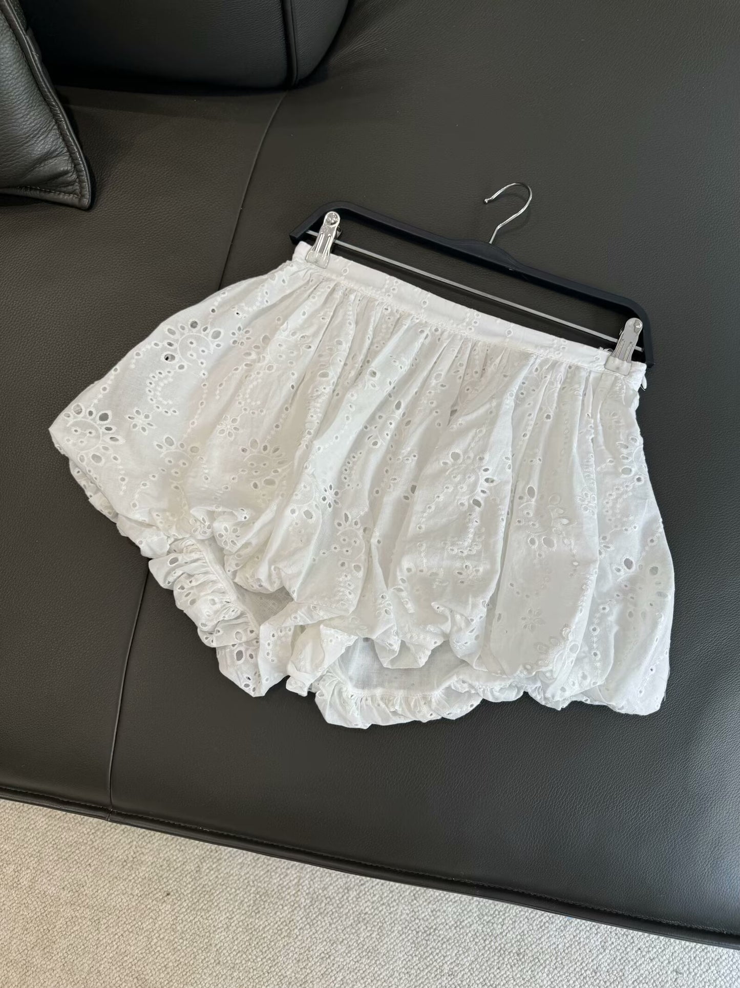 suit Women's 2 pieces new short Lotus leaf edge decorative lace up top + shorts suit