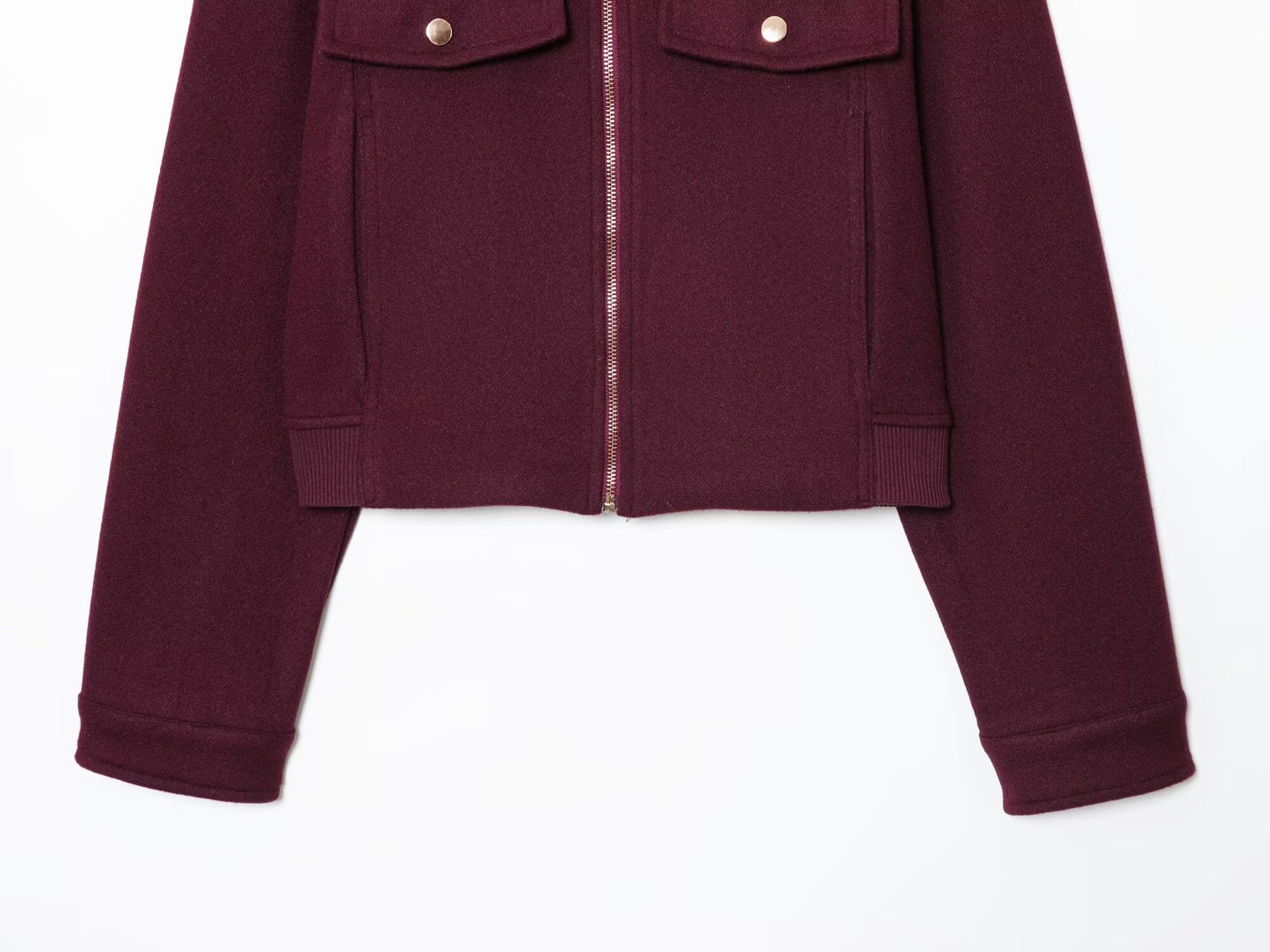 Women's 2025 fashion short soft texture long sleeved jacket Coat