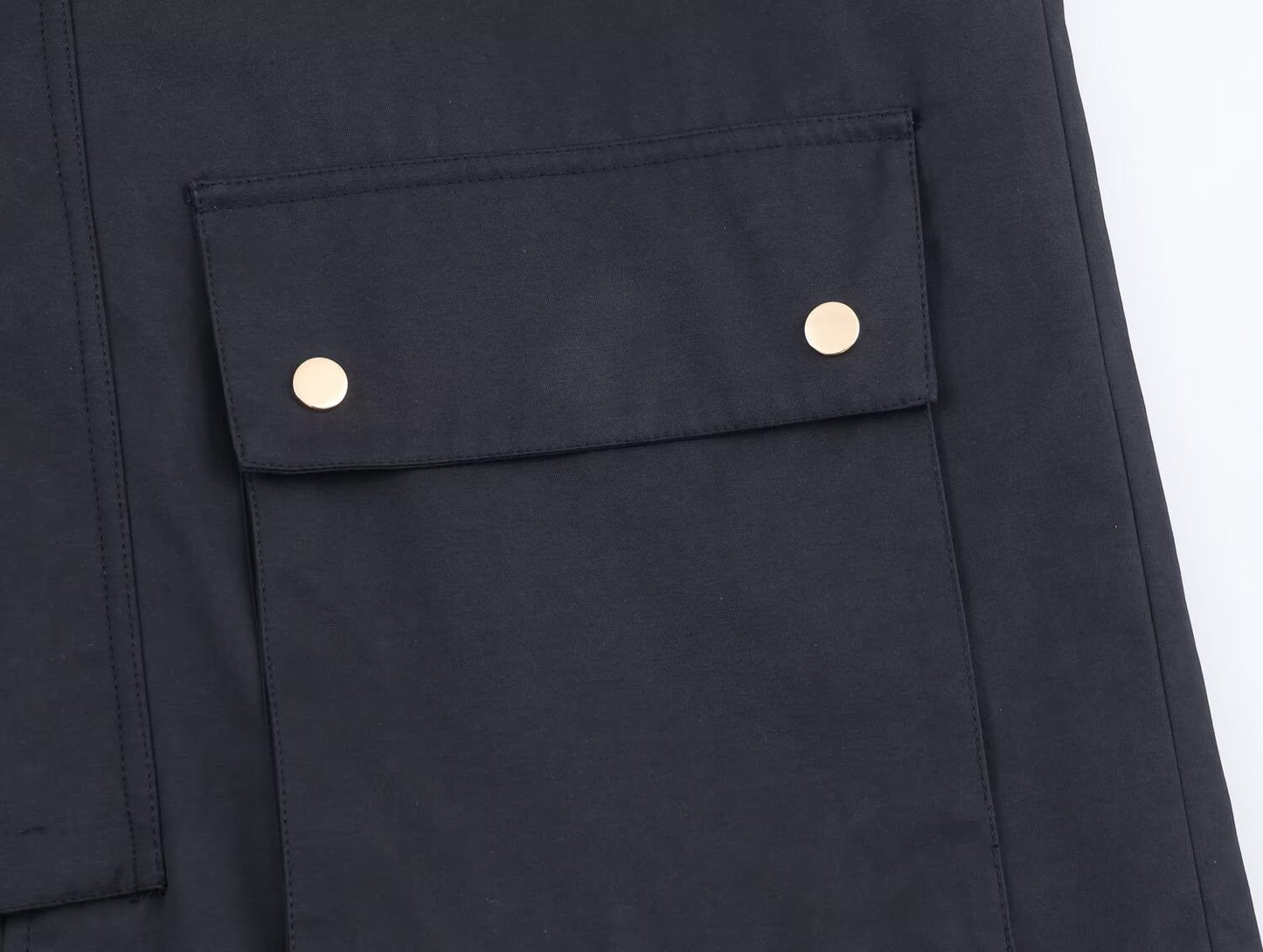 Women's new fashion contrasting collar loose hooded windbreaker Coat