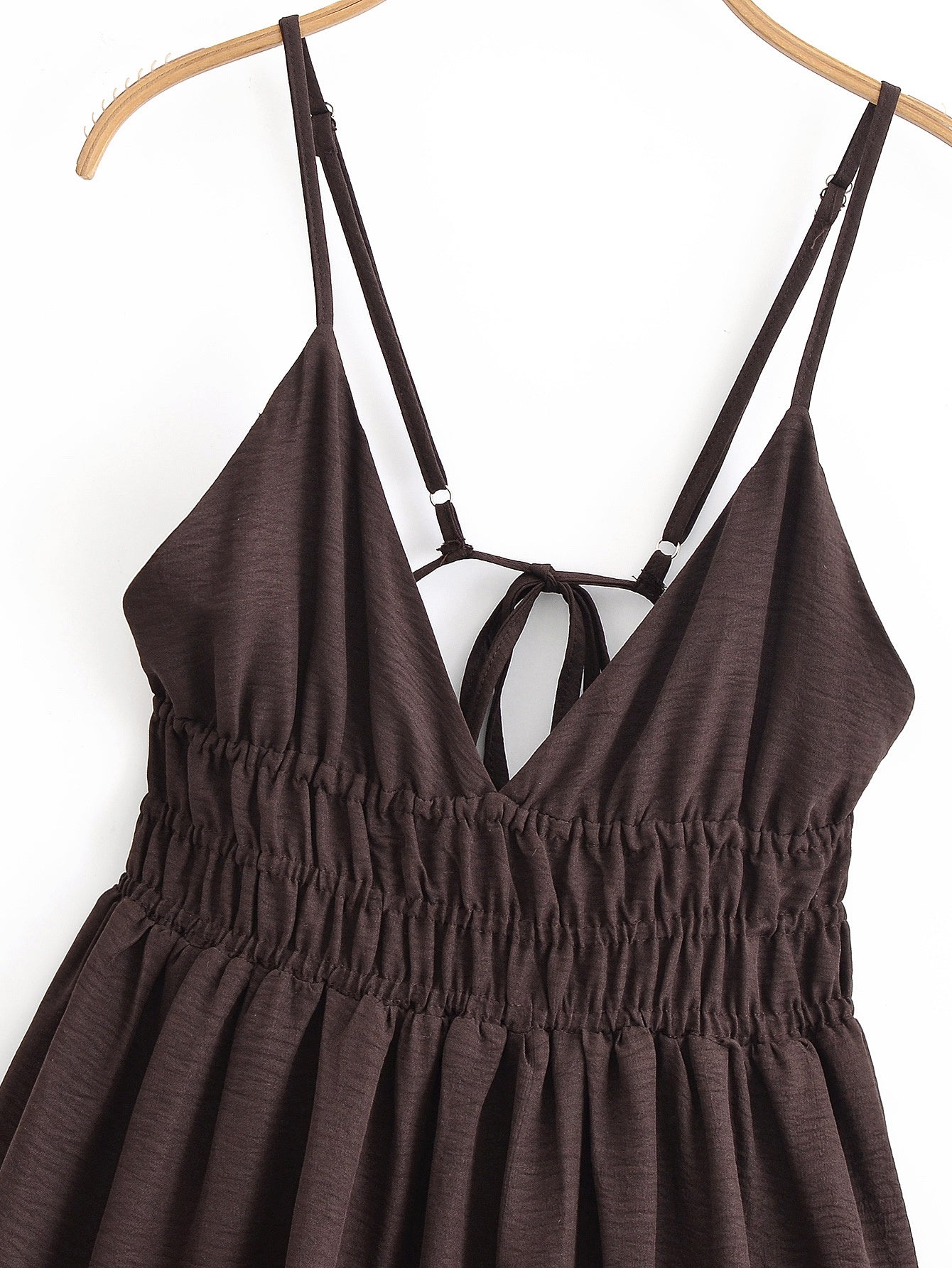 2025 Women's New Fashion Sleeveless Chiffon V-neck suspender Midi Dress