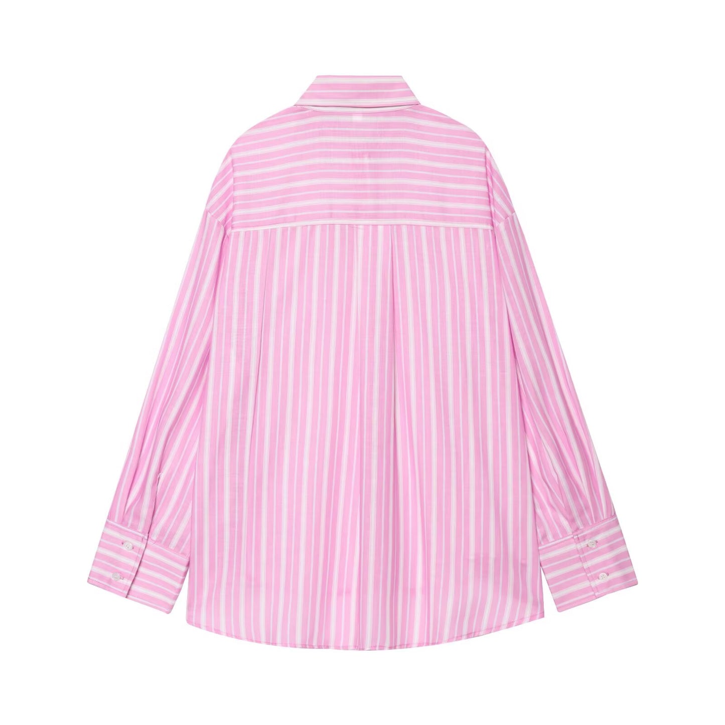 Women's new fashion loose single breasted long sleeved striped shirt+Shorts Women's suit