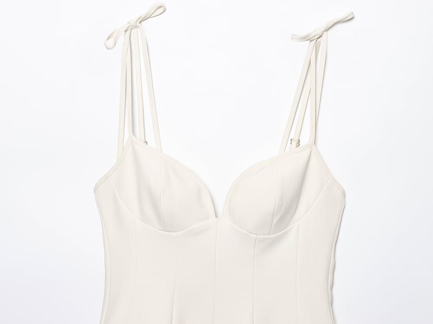 Women's new fashion bow shoulder strap sleeveless backless wide swing mini dress