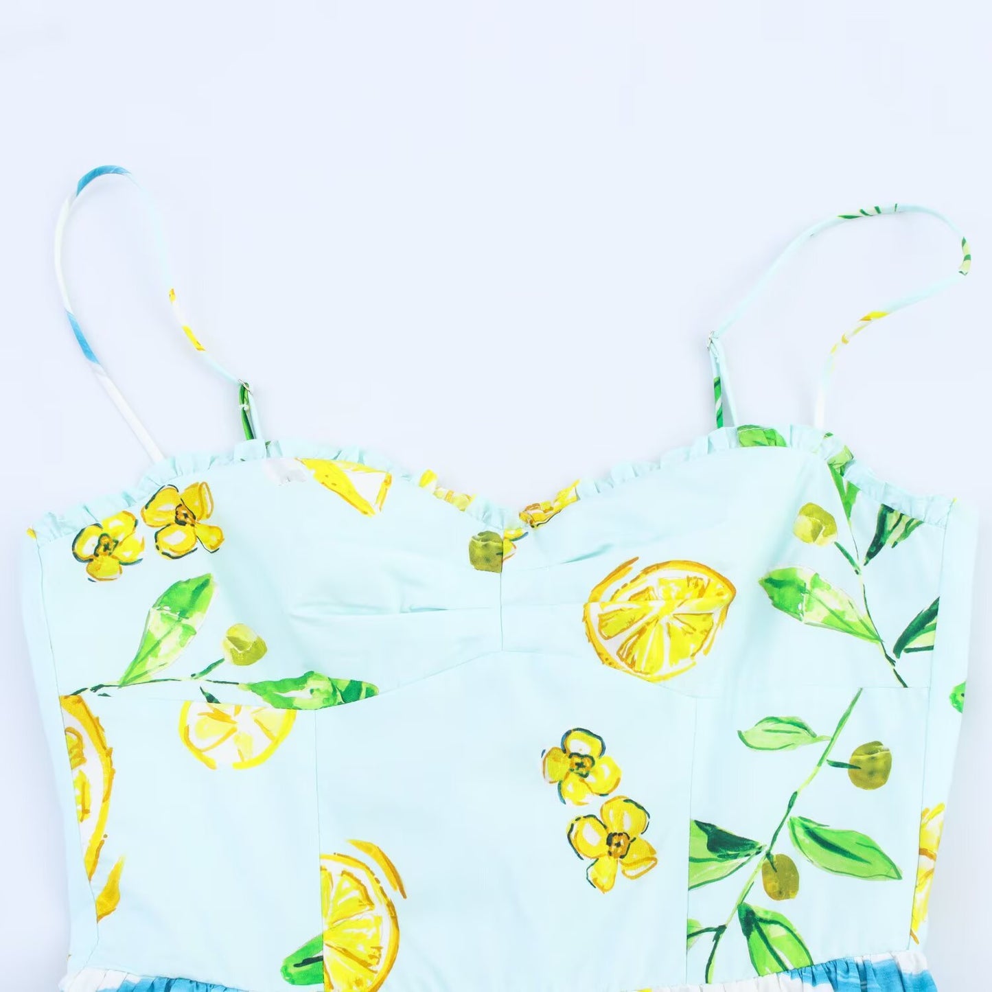 Women's' New Fashion backless bow design printed suspender MIDI dress