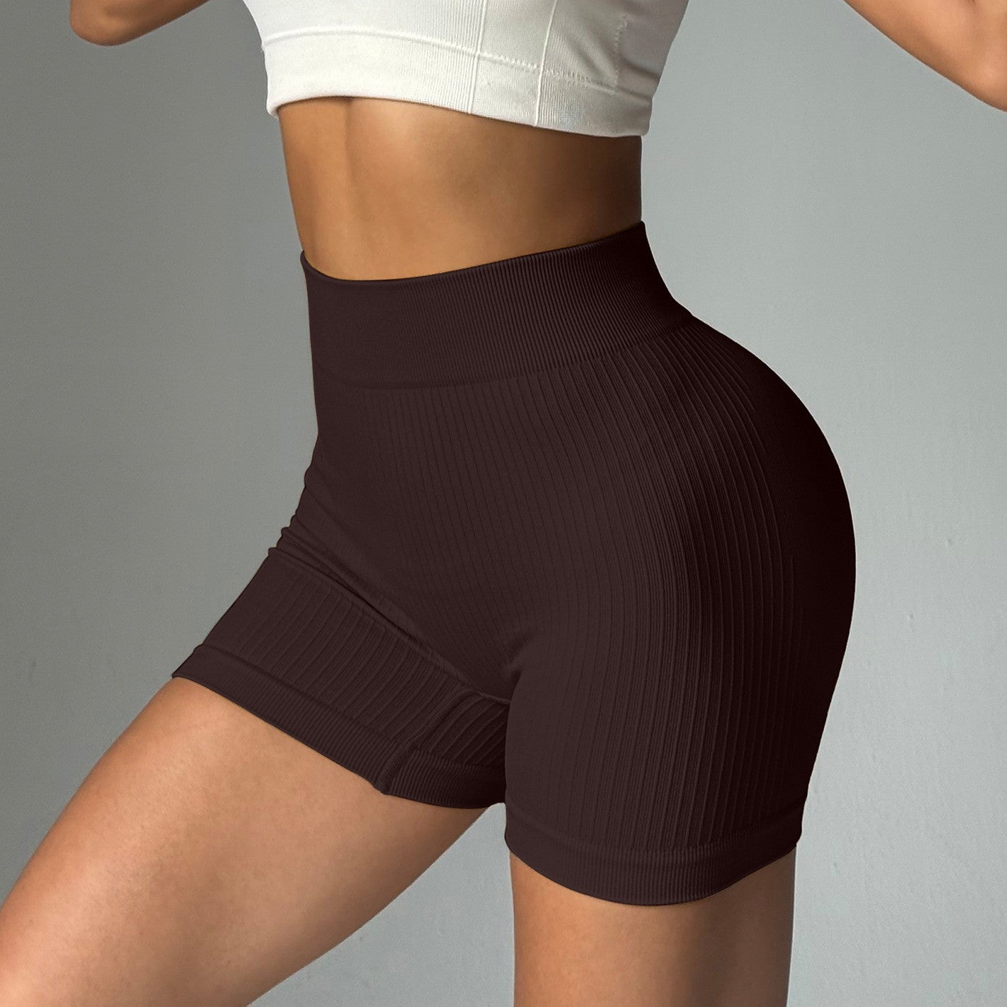 Women's New Fashion Joker Sports Bra Yoga Pants Long-sleeved Jacket Short-sleeved Tight Training Vest Six-piece Yoga Clothes.