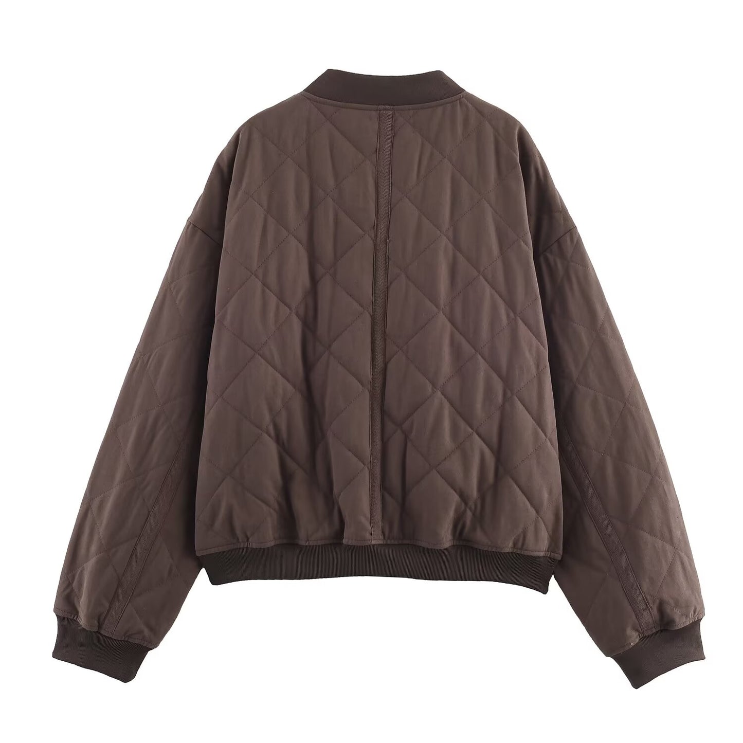 Women's new fashion warm stand collar quilted pilot jacket Coat