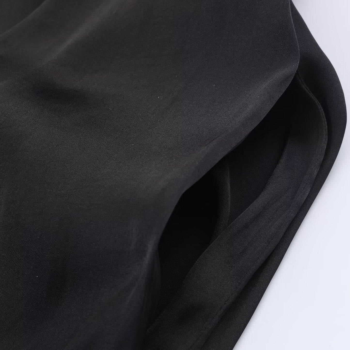 Women's satin textured hanging neck collar dress