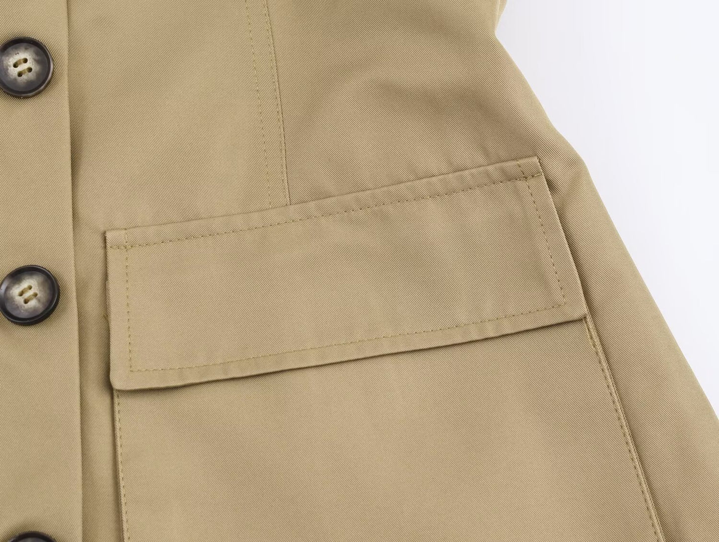 Women's new fashion casual single breasted stand collar Coat