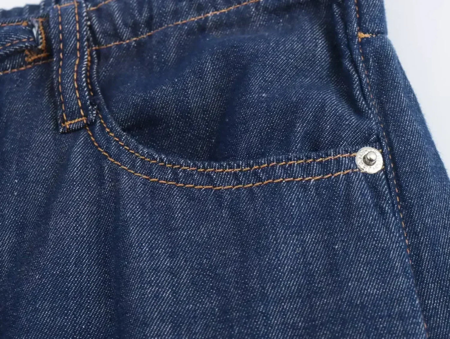 Women's new fashion lace up decoration vacation style casual pleated jeans retro high waisted pocket women's denim pants