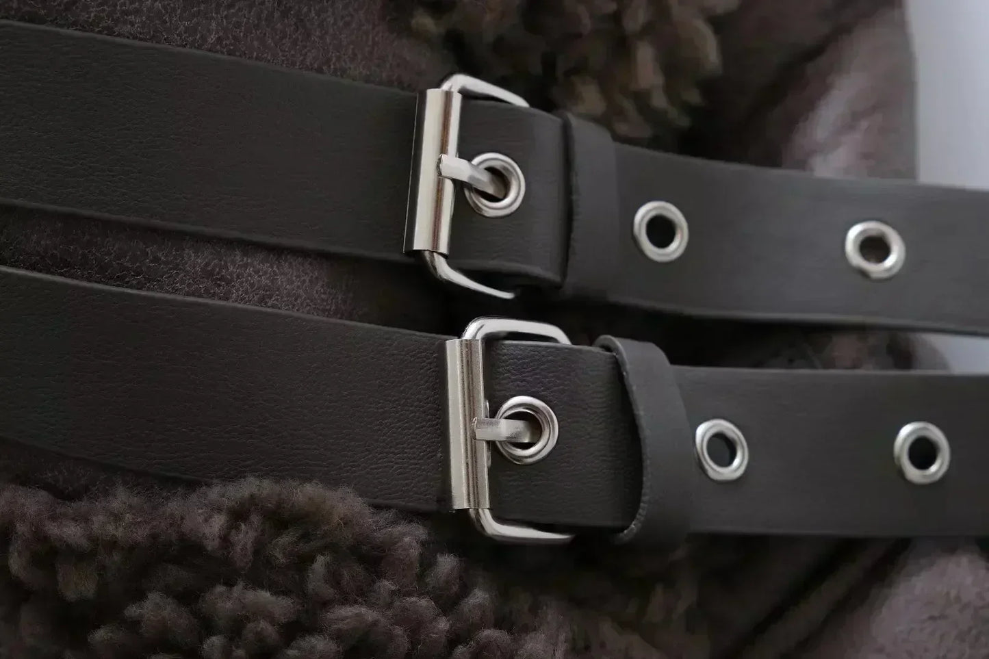 Women New Fashion Thick Warm Heavy Industry Fur Faux Leather Jacket Coat Vintage Long Sleeve Zipper Female Outerwear Chic Tops