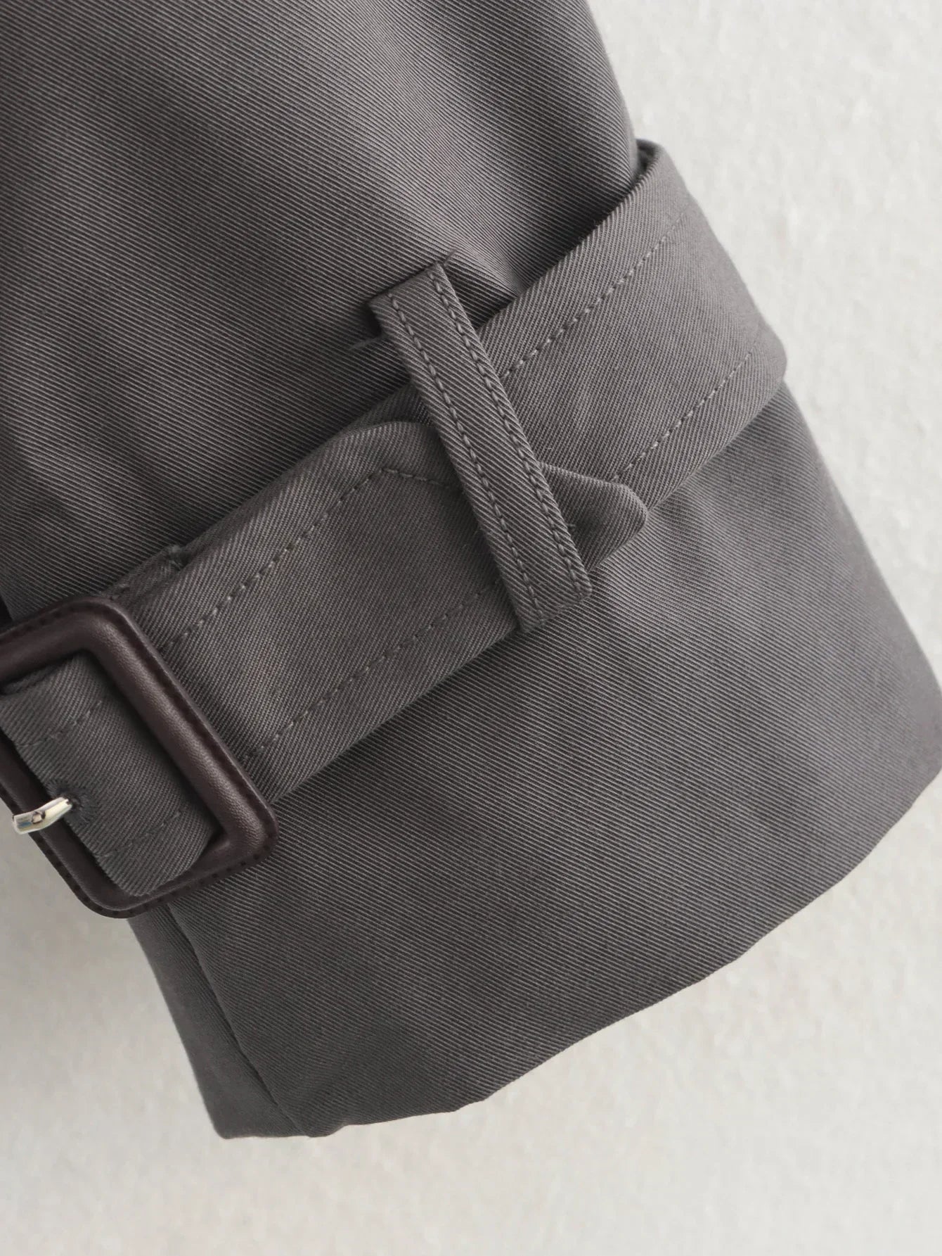 Women's multi-color new fashion loose short casual double breasted windbreaker coat retro long sleeved women's coat