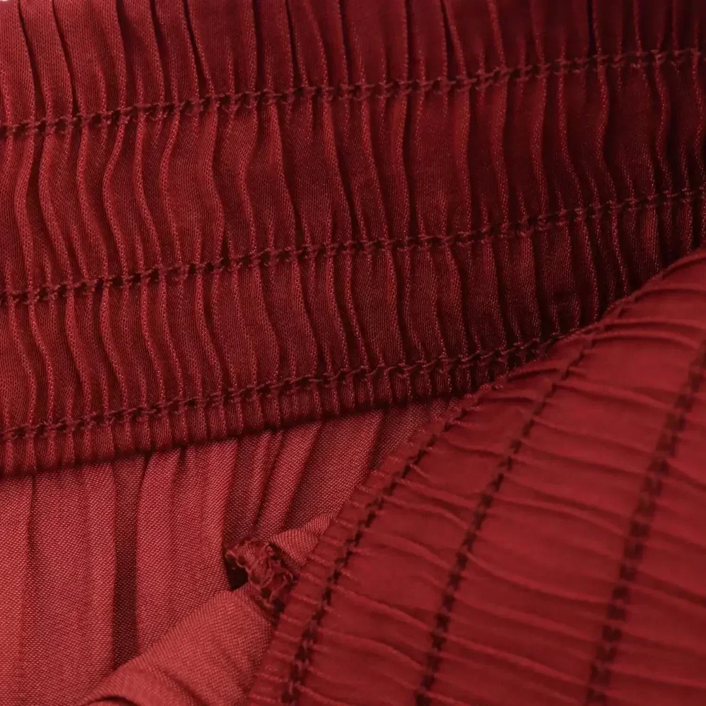 Women's new Chic fashion side pocket loose satin texture casual pleated pants retro elastic waist women's pants Mujer 