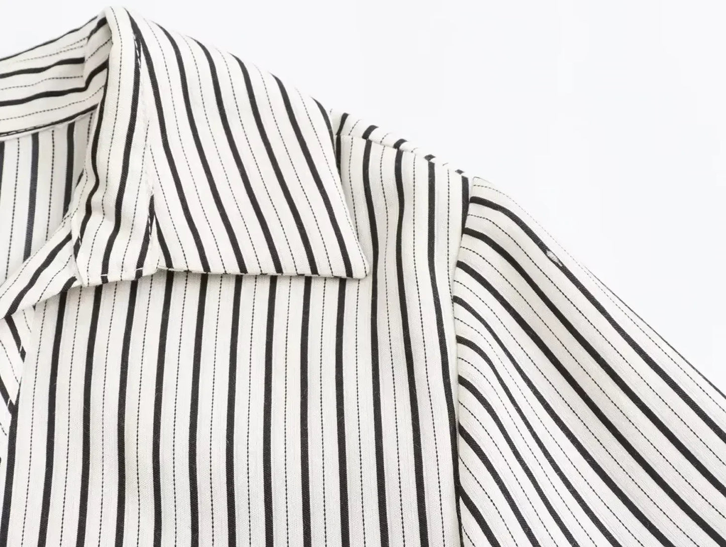 Women 2023 New Fashion Versatile style Striped casual Blouses Vintage Long Sleeve Button-up Female Shirts Chic Tops