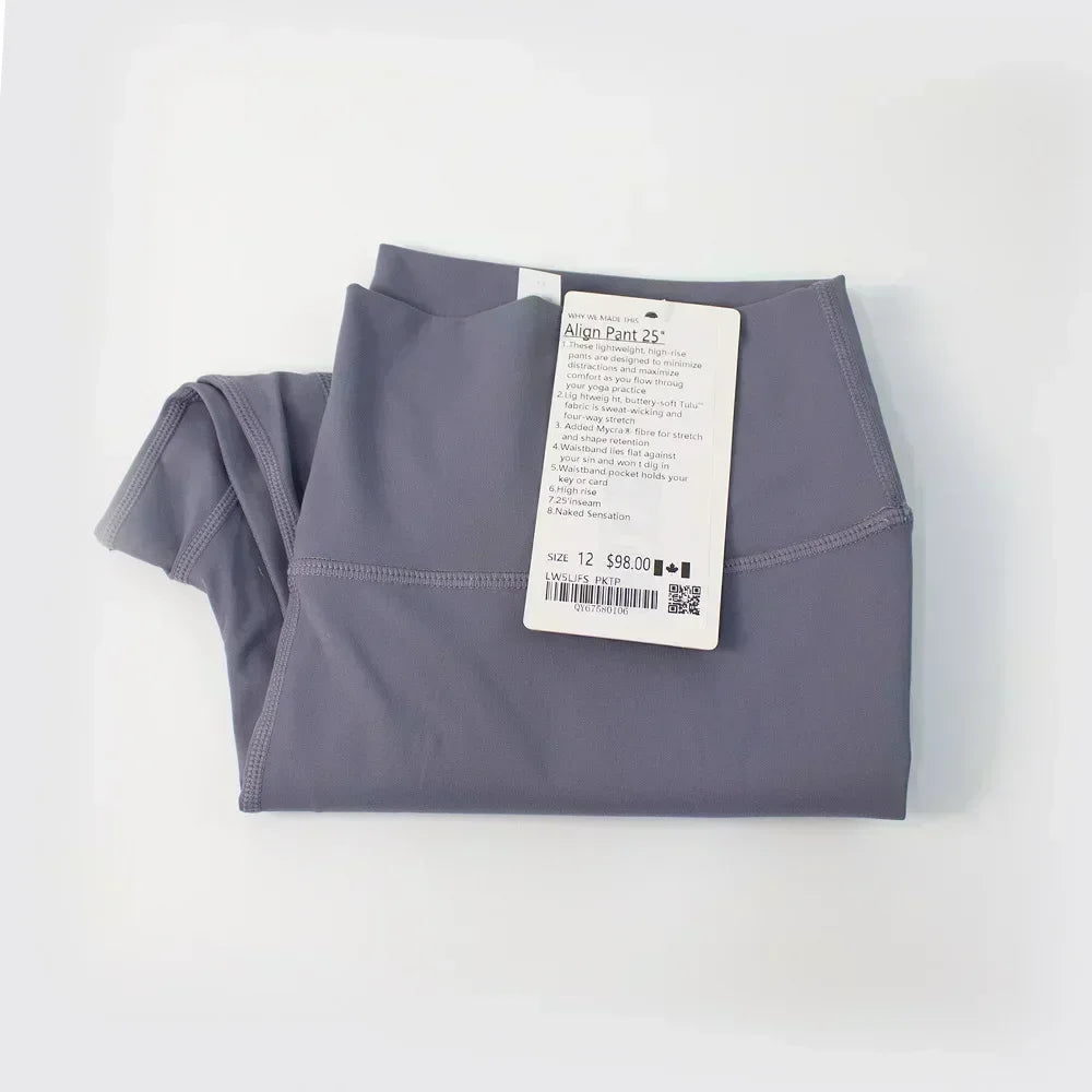 LU Fitness Running Street Women Yoga Leggings Trousers d Sports High Waist Stretch Fitness Ankle Length Tights Pants Slim