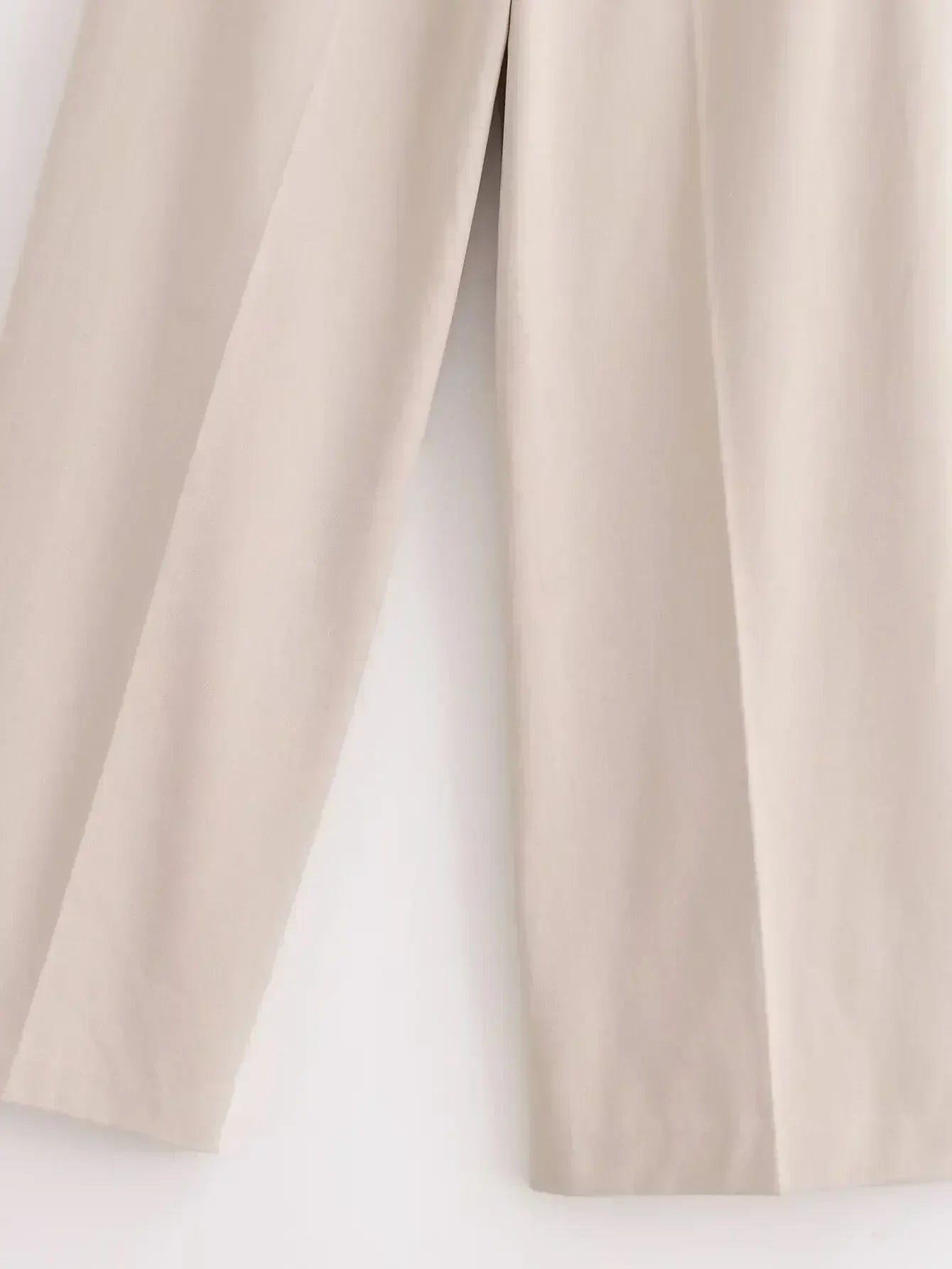 Women's 2024 New Fashion Double Layer Waist Lace up Design Casual Versatile Wide Leg Pants Retro Side Zipper Women's Pants