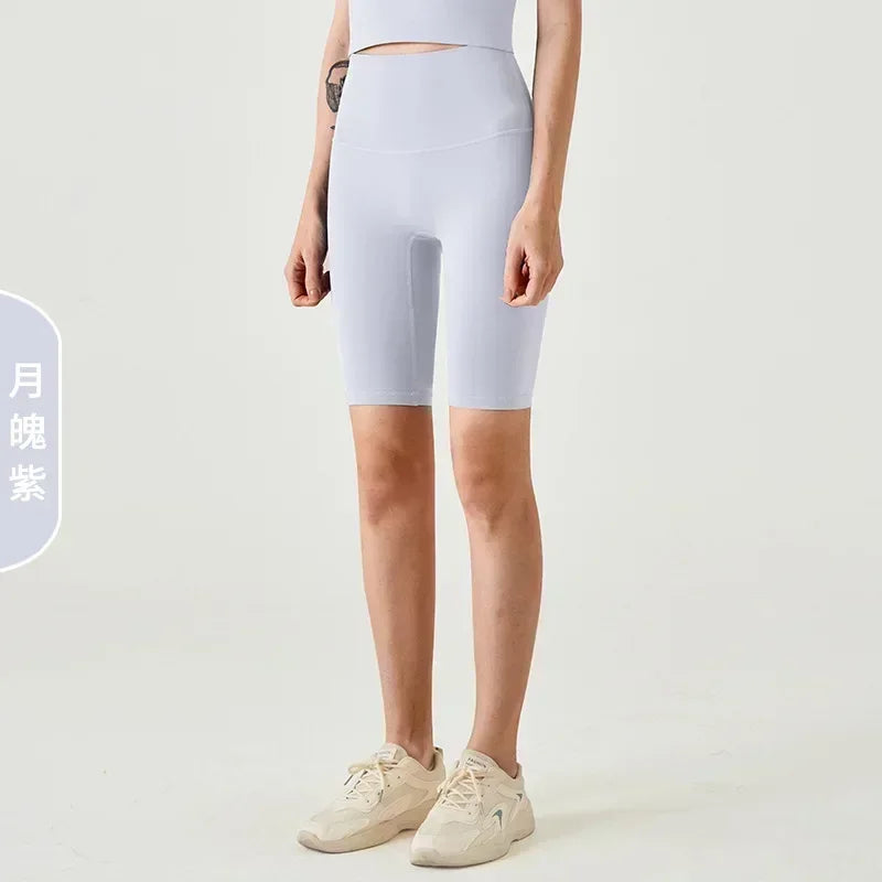 Spring and Summer New T-line-free Solid Color Yoga Shorts Five-point Yoga Pants Tight Elastic Exercise Fitness