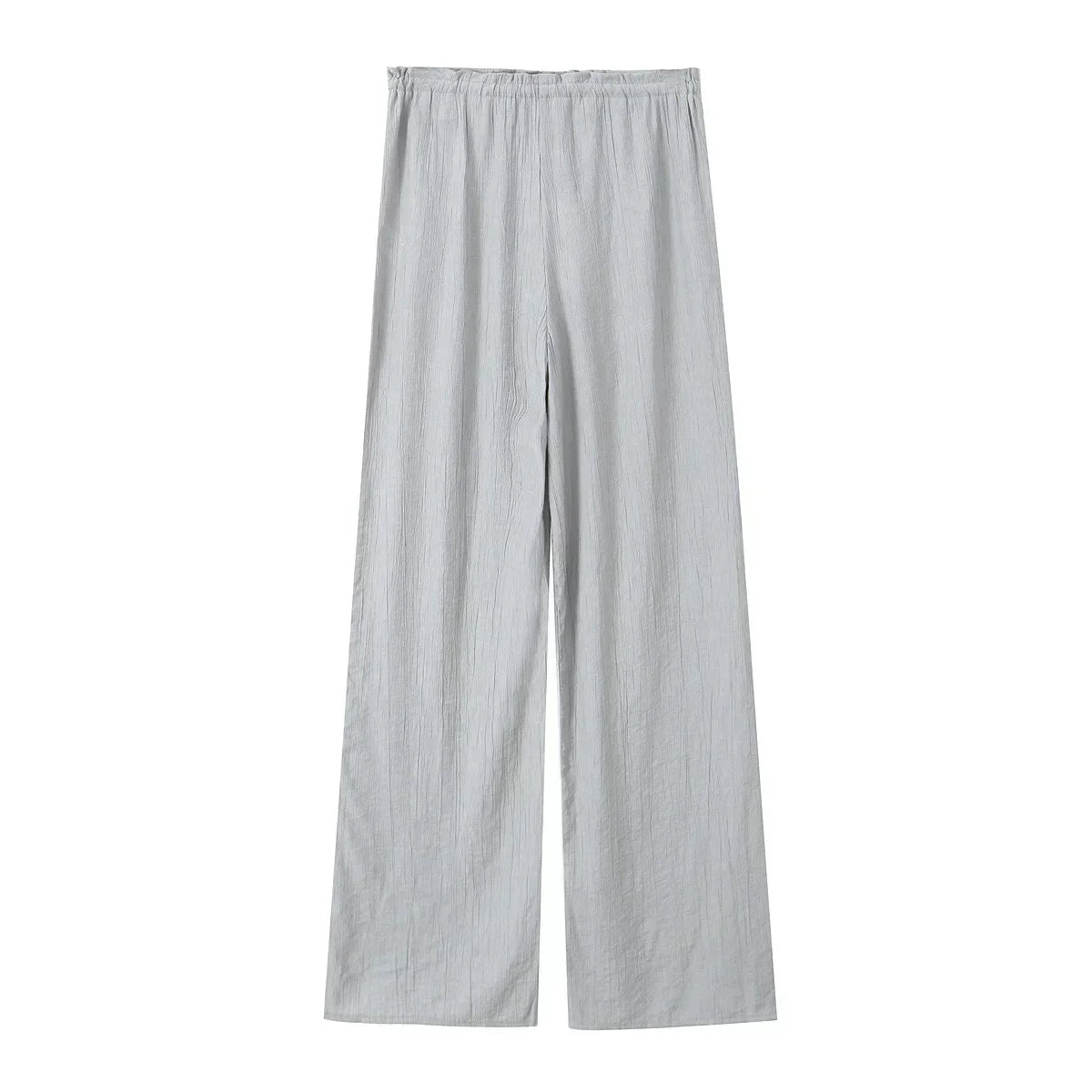 Women's new Chic Fashion loose side pocket pants casual versatile textured pants retro high waisted lace up women's pants 