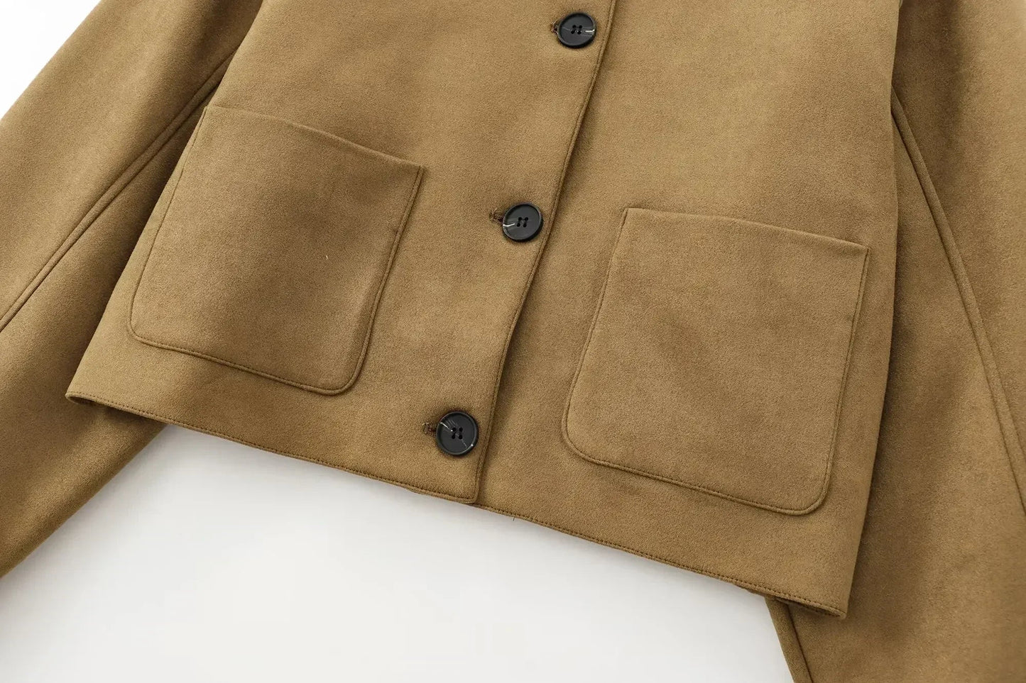 Women's 2024 New Fashion Loose Single breasted Casual Short Lapel Coat Retro Long Sleeve Pocket Women's Coat Unique Top 