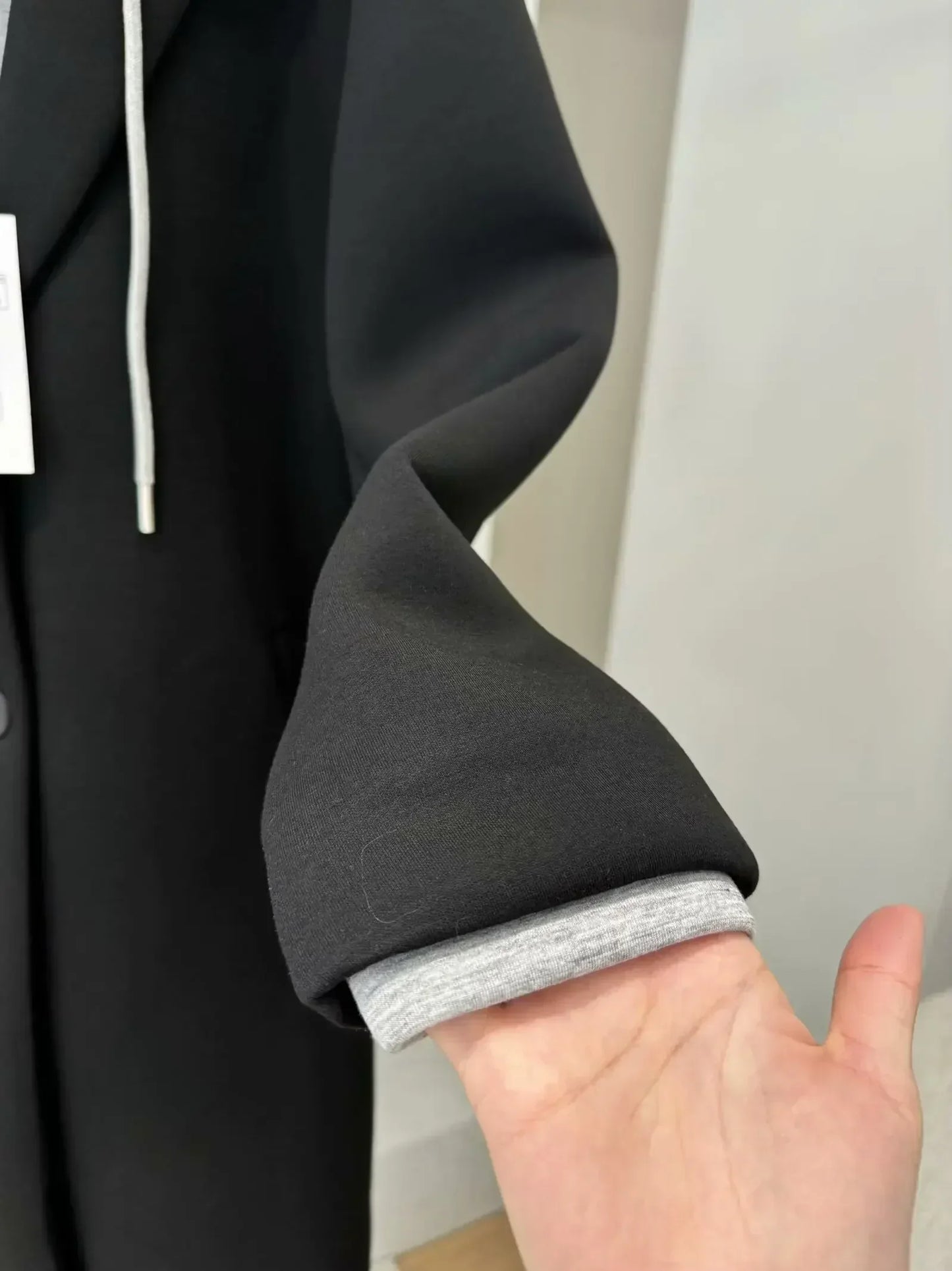 Women's winter new Fashion detachable hooded design loose single breasted patchwork coat retro long sleeved Female coat chic top