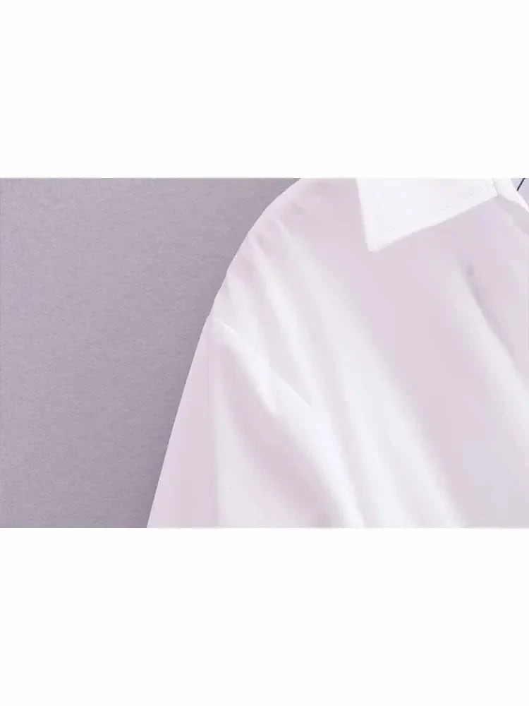 Women's new fashion trench fabric slim short pleated V-neck shirt retro long sleeved Lace up women's shirt chic top