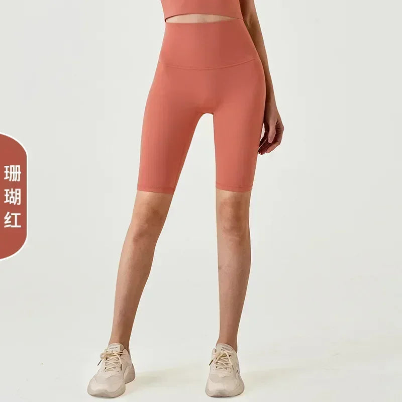 Spring and Summer New T-line-free Solid Color Yoga Shorts Five-point Yoga Pants Tight Elastic Exercise Fitness
